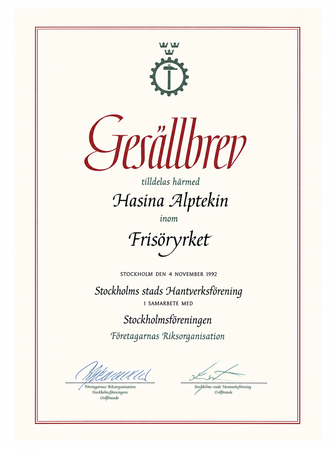 Gesällbrev