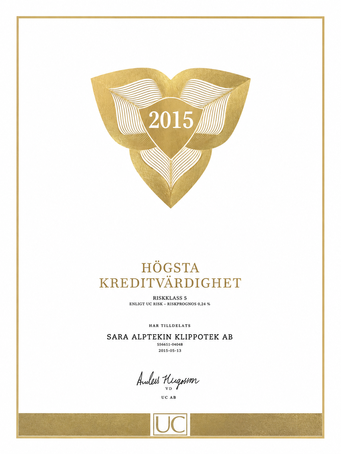 Högsta Kreditvärdighet